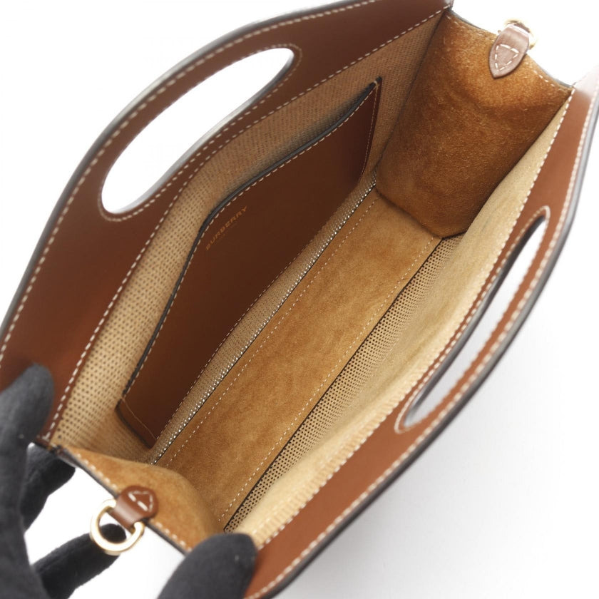 ミニ ポケットバッグ TBモノグラム パンチングレザー ハンドバッグ  