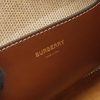ミニ ポケットバッグ TBモノグラム パンチングレザー ハンドバッグ レザー ブラウン 2WAY バーバリー バッグ BURBERRY