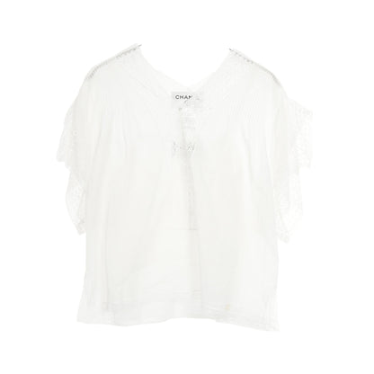 ココマーク ブラウス コットン アイボリー レース シャネル トップス CHANEL
