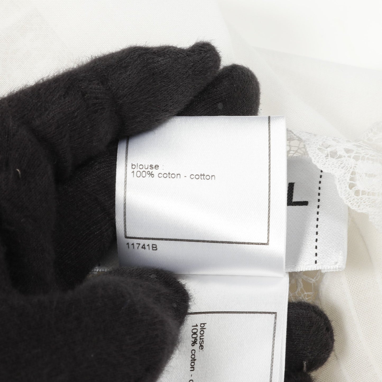 ココマーク ブラウス コットン アイボリー レース シャネル トップス CHANEL