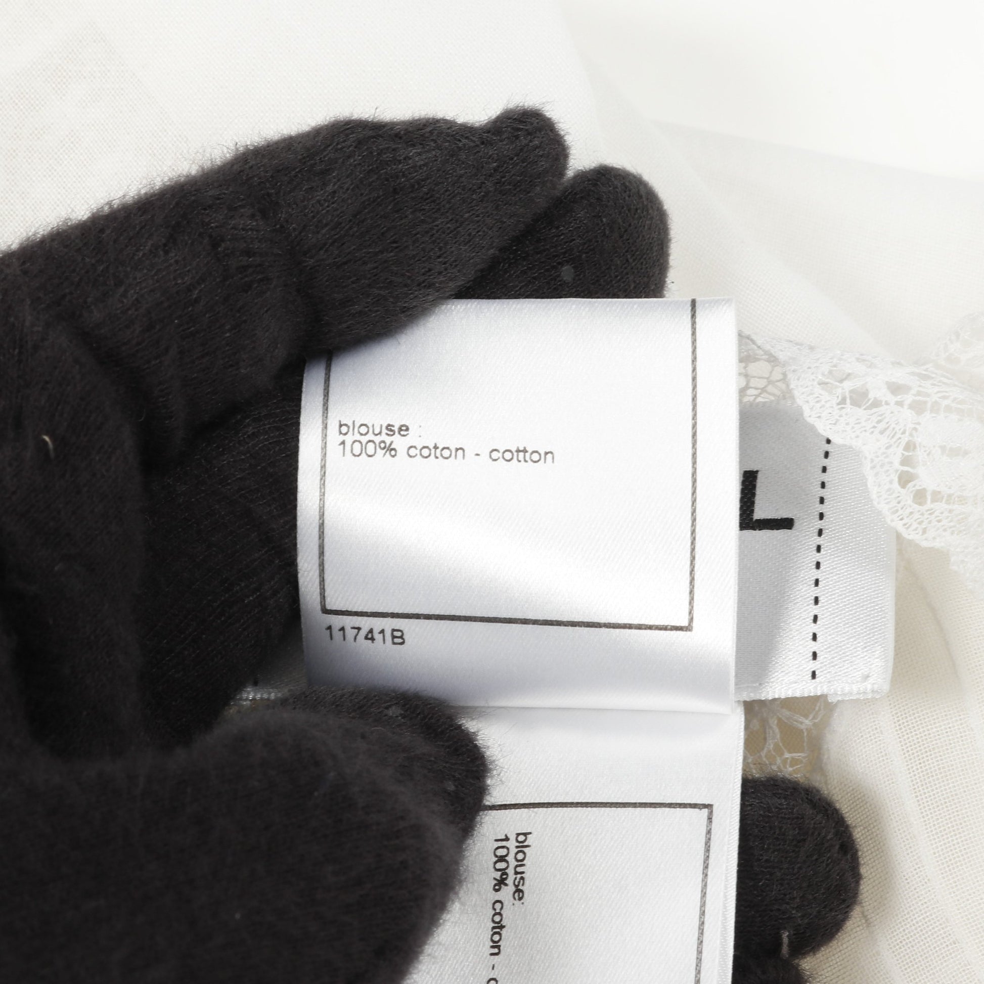 ココマーク ブラウス コットン アイボリー レース シャネル トップス CHANEL