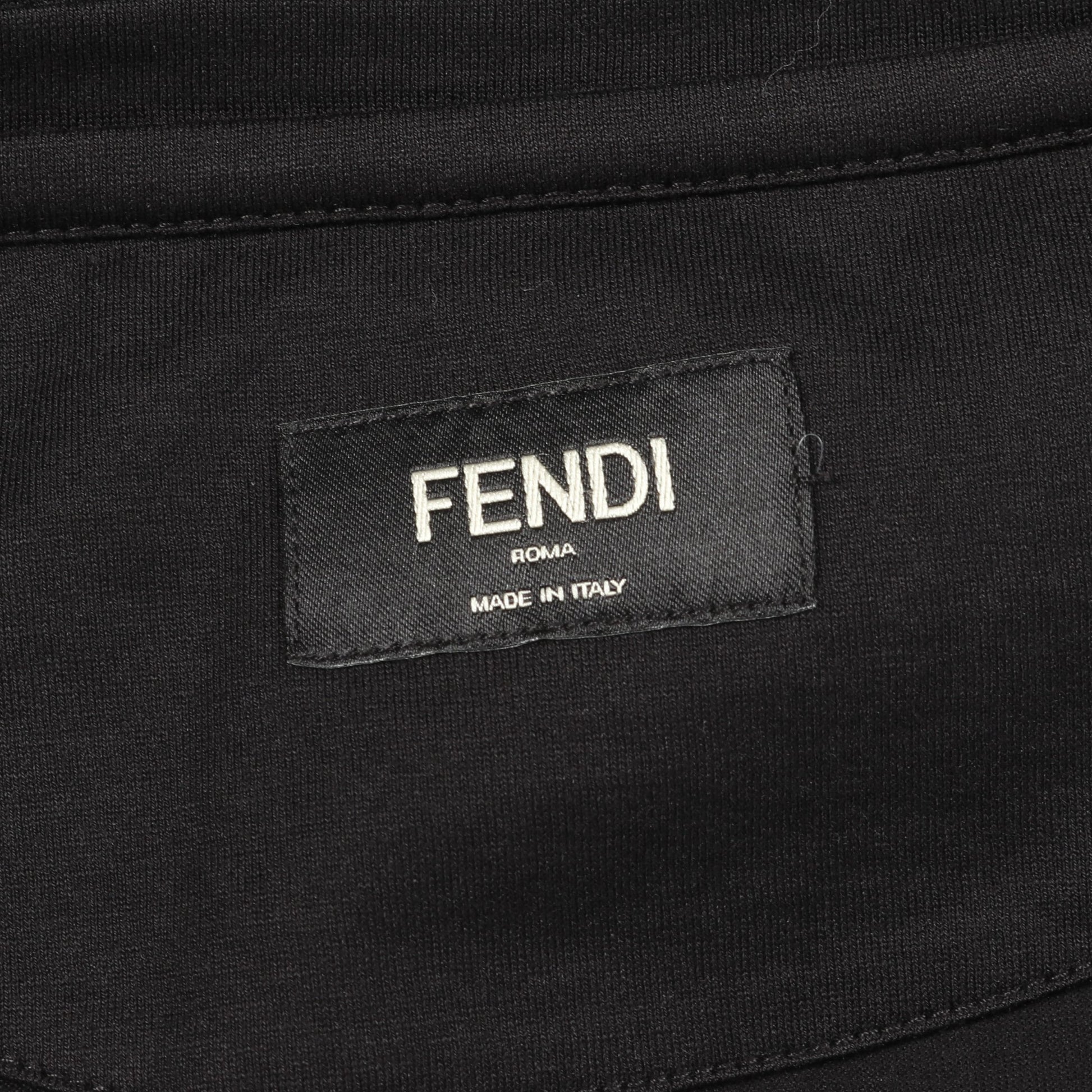 FFロゴ Tシャツ クルーネック 半袖 コットン ブラック ブラウン フェンディ トップス FENDI