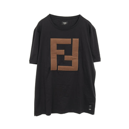 FFロゴ Tシャツ クルーネック 半袖 コットン ブラック ブラウン フェンディ トップス FENDI