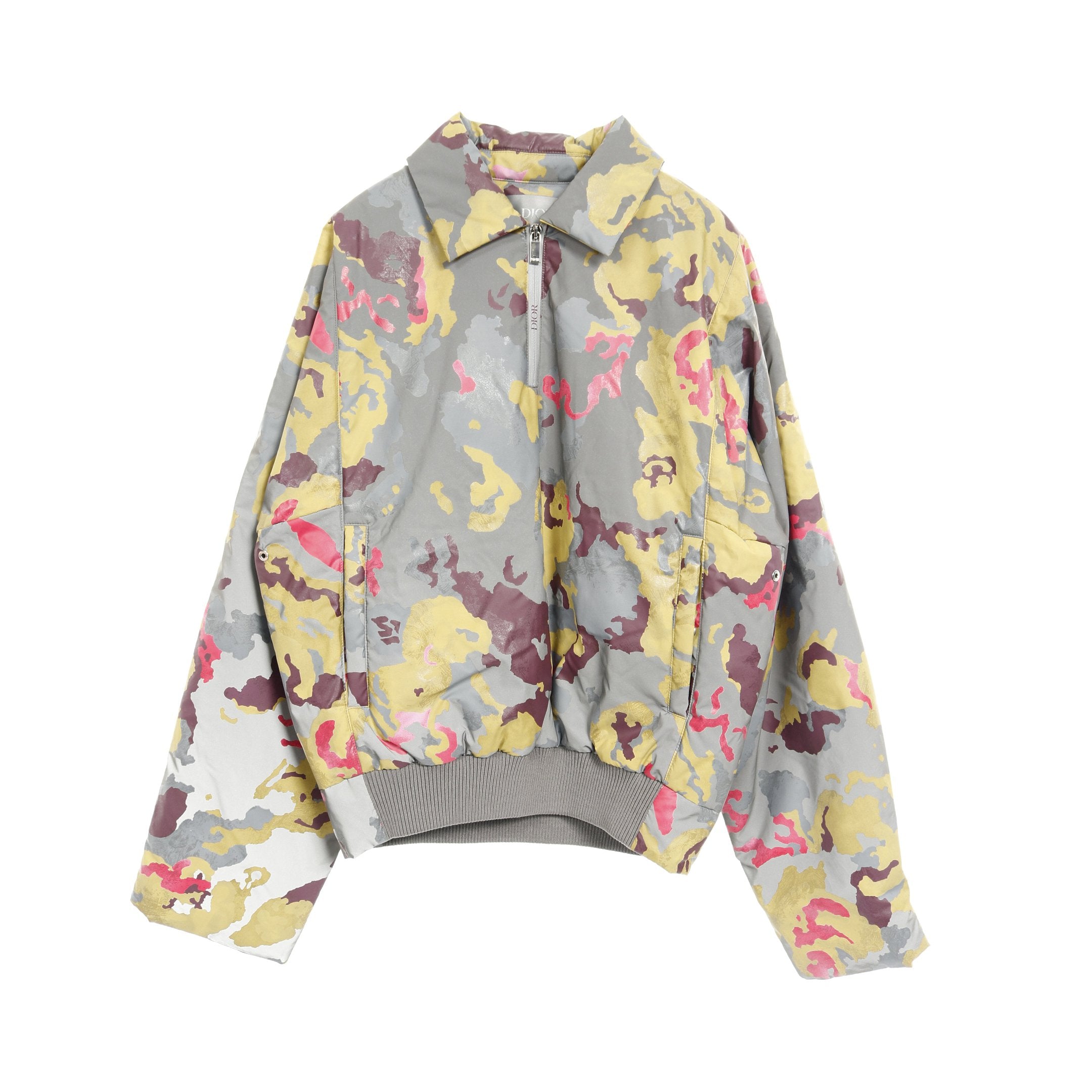 ディオール Dior カモフラージュ リフレクティブ ハーフジップ ブルゾン 衣料品 アウター ポリエステル メンズ グレー系 / マルチカラー 【中古】 カモフラージュ リフレクティブ ハーフジップ ブルゾン グレー マルチ