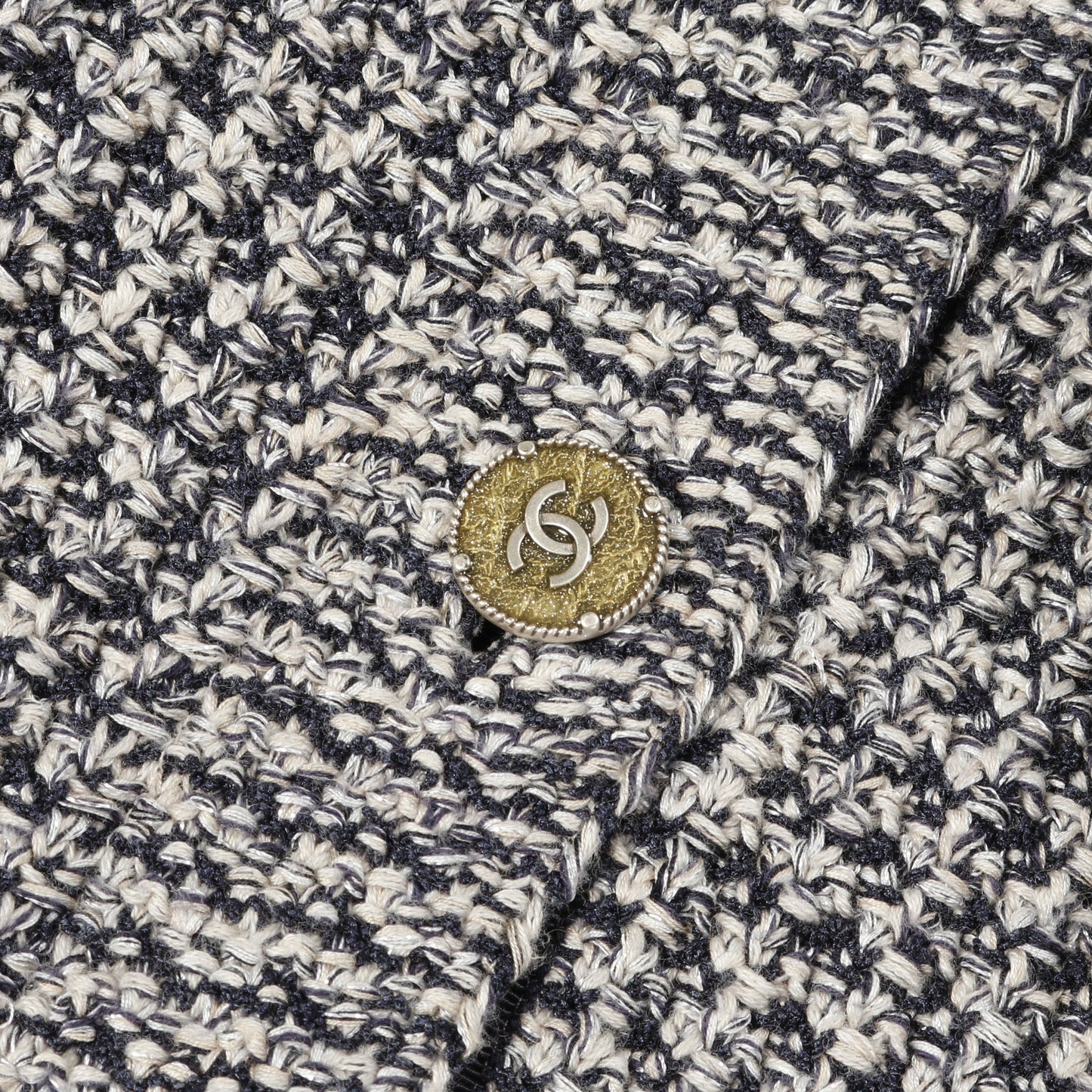 ココマークボタン カーディガン コットン シルク ネイビー ベージュ シャネル トップス CHANEL