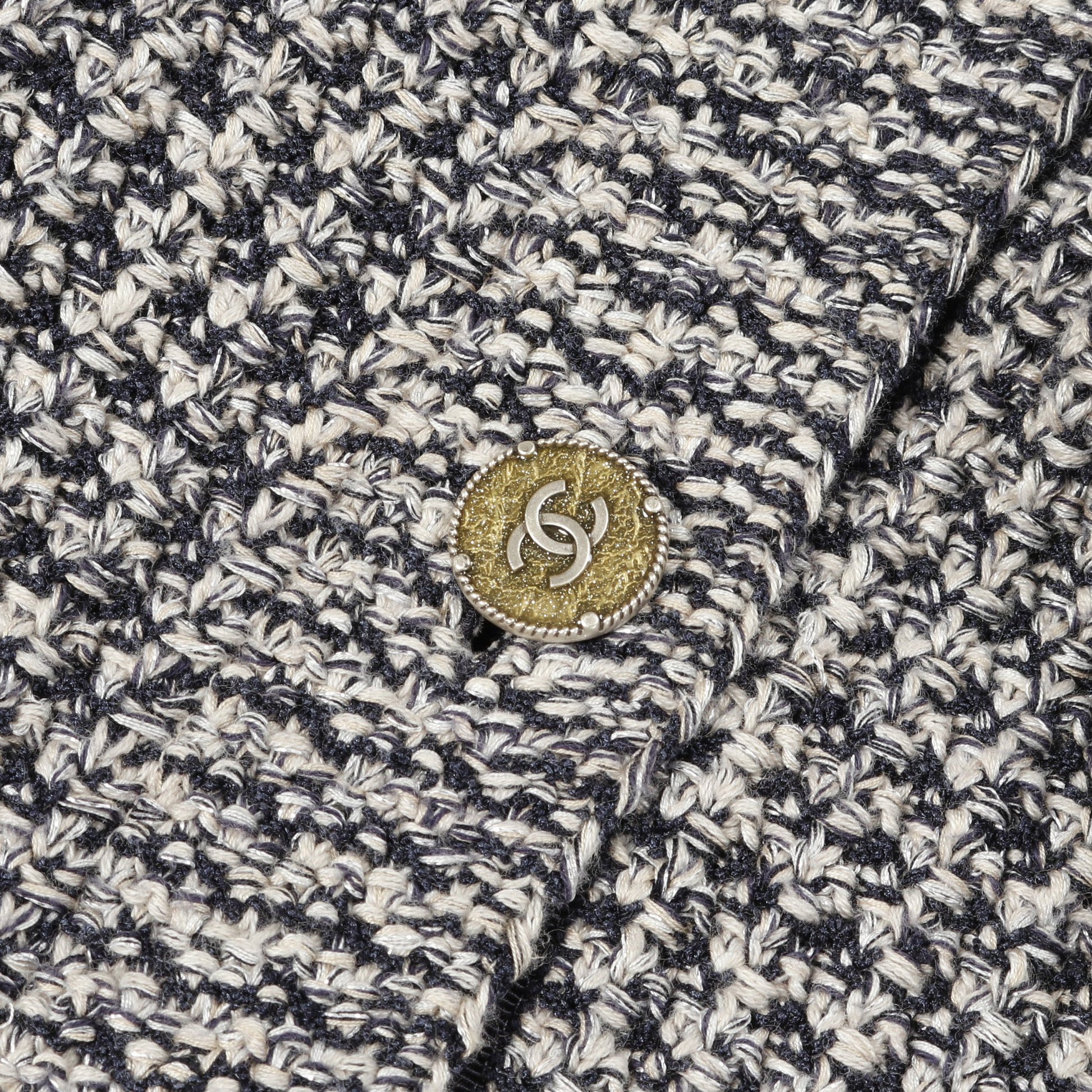 ココマークボタン カーディガン コットン シルク ネイビー ベージュ シャネル トップス CHANEL