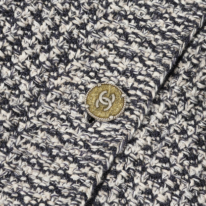 ココマークボタン カーディガン コットン シルク ネイビー ベージュ シャネル トップス CHANEL
