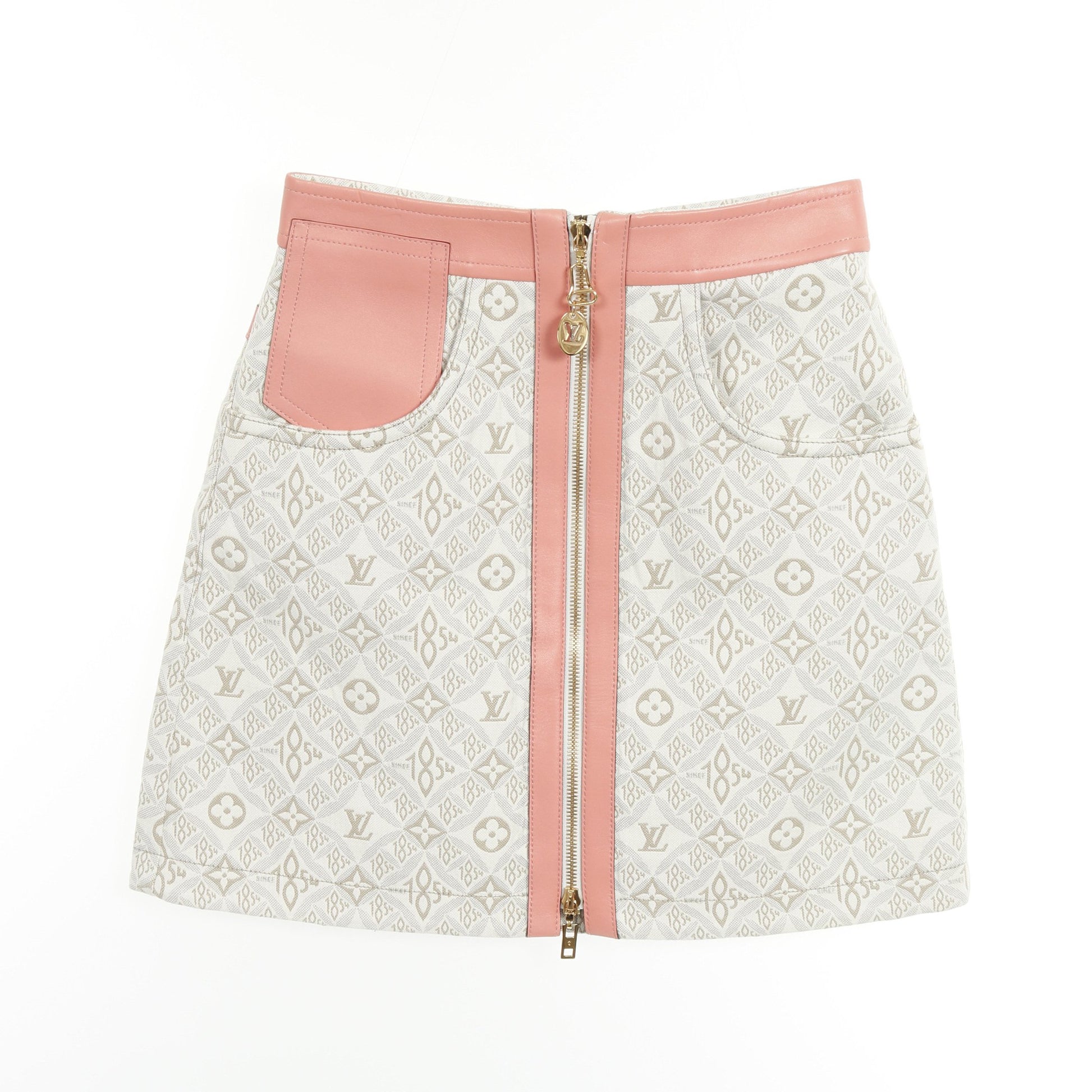 正規品 LOUIS VUITTON ラムレザー スナップボタン スカート モノグラム  