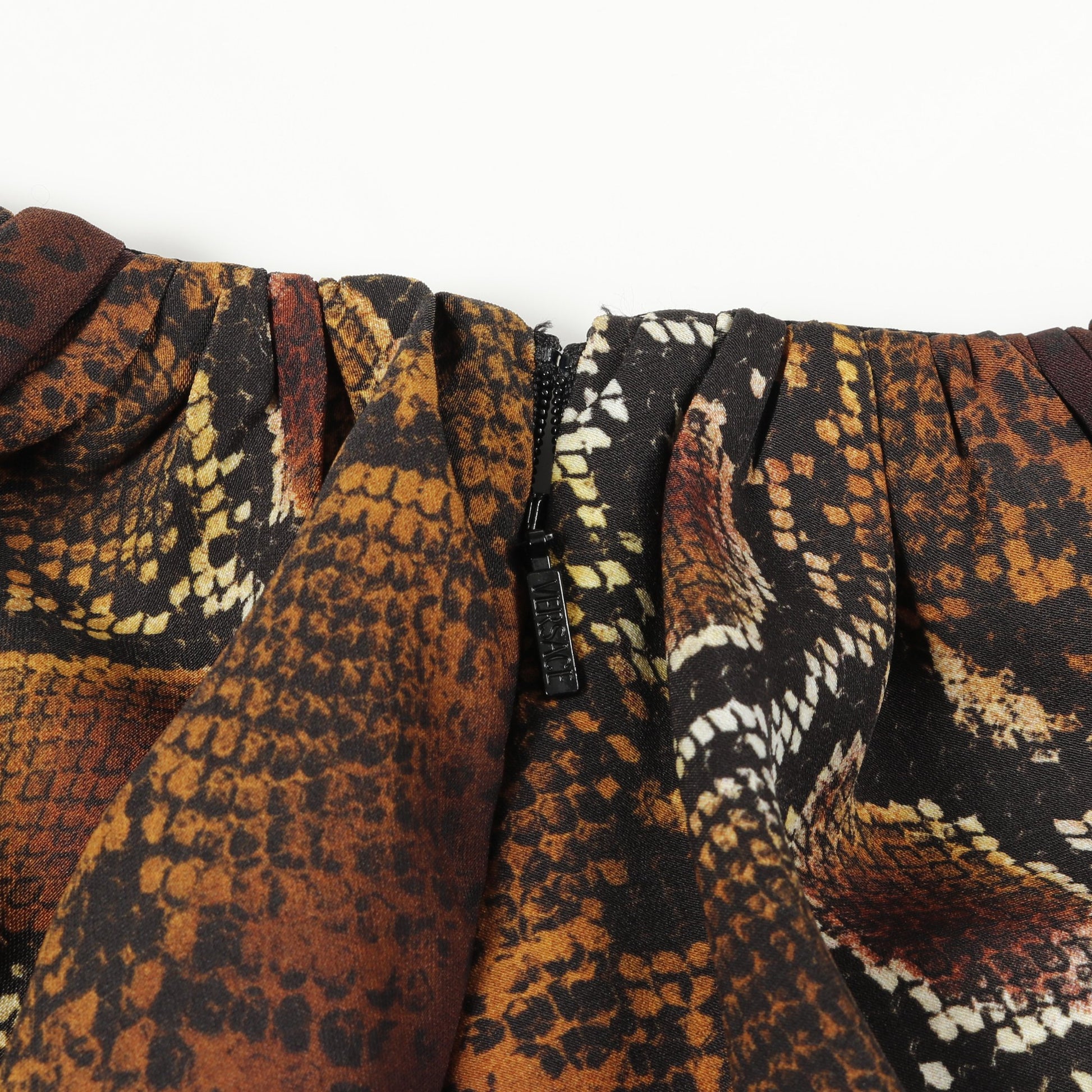 スカート パイソン柄 ブラウン マルチカラー ヴェルサーチ ボトムス Versace