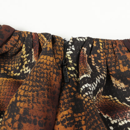 スカート パイソン柄 ブラウン マルチカラー ヴェルサーチ ボトムス Versace