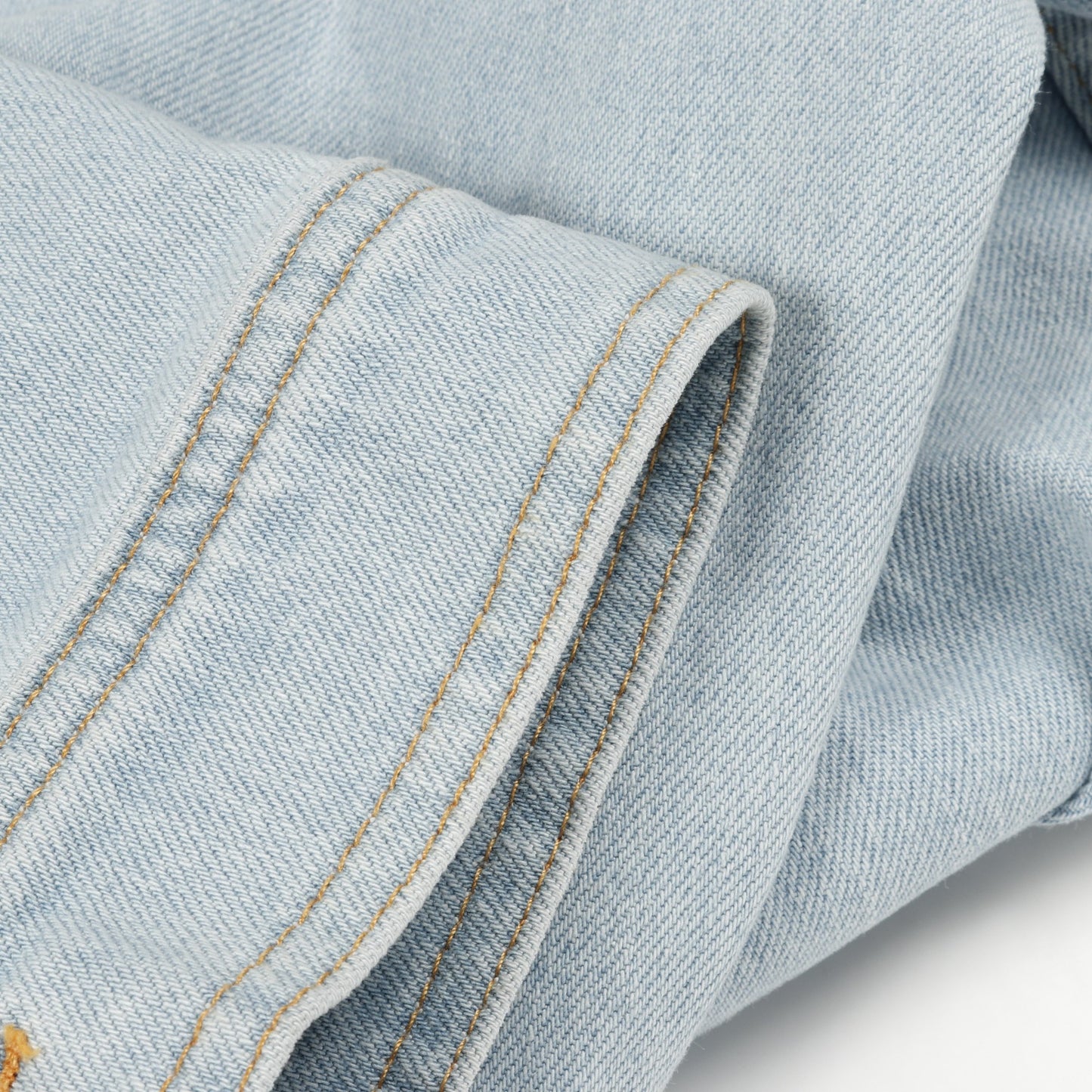 ストーンウォッシュ デニムジャケット コットン ライトブルー ホワイト イエロー ポケット切替 ヴェルサーチ アウター Versace