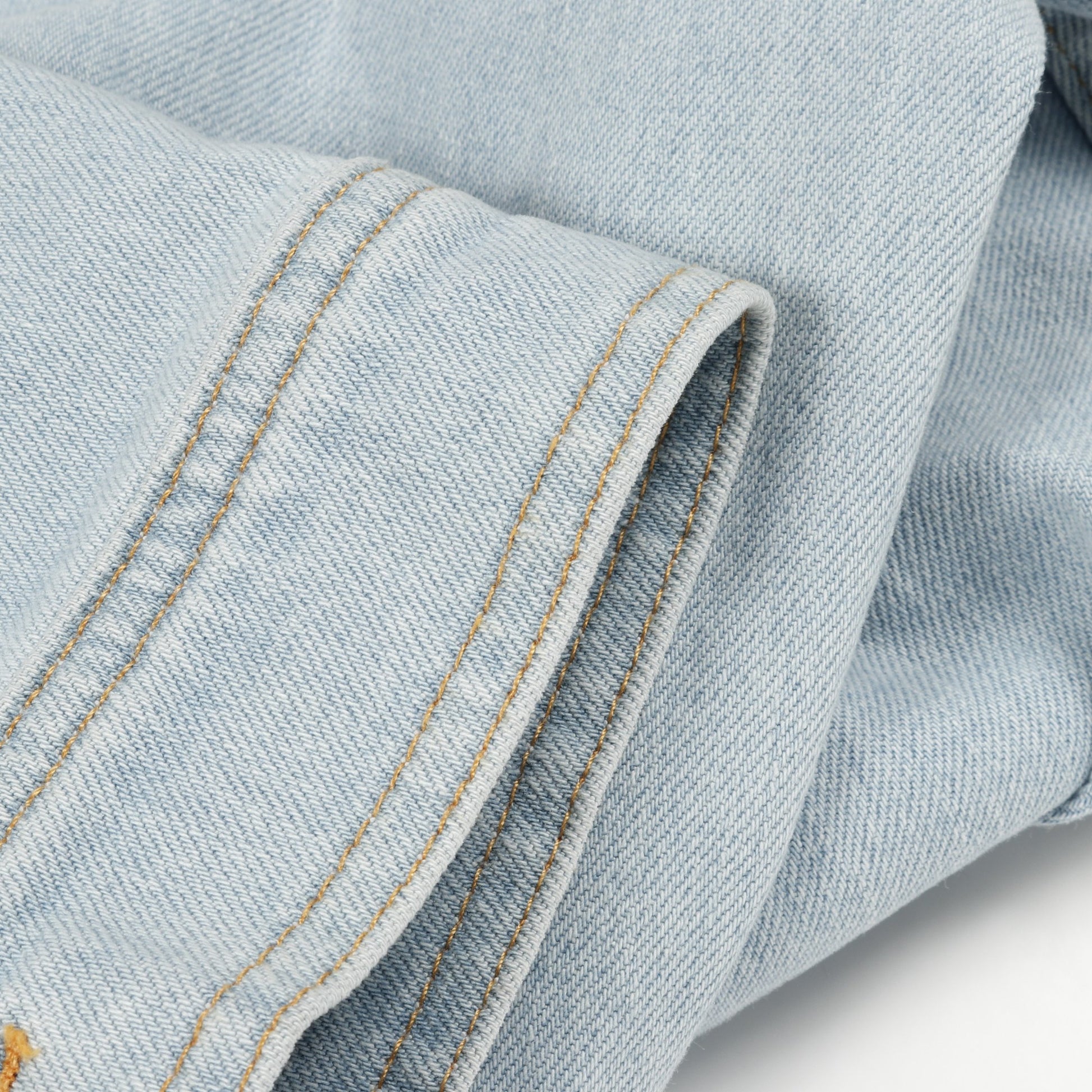 ストーンウォッシュ デニムジャケット コットン ライトブルー ホワイト イエロー ポケット切替 ヴェルサーチ アウター Versace