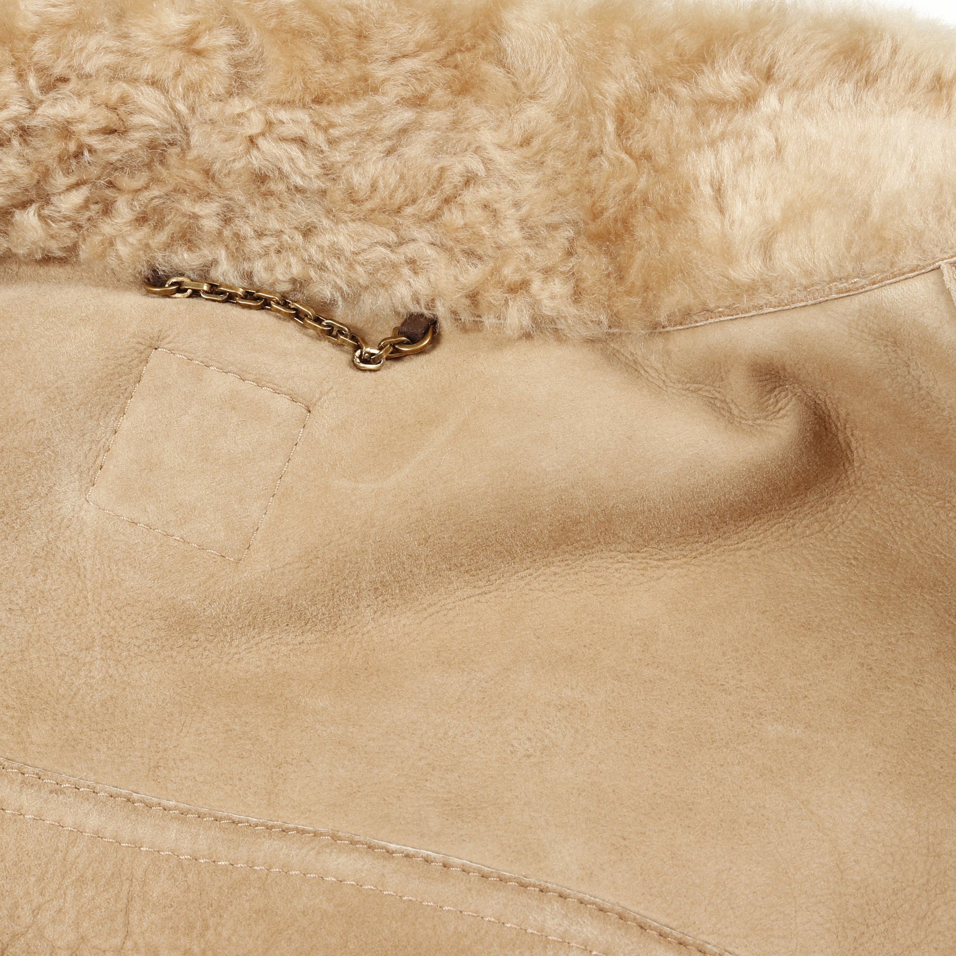 シアリングトラッカージャケット レザージャケット ラムレザー ベージュ ルイヴィトン アウター LOUIS VUITTON