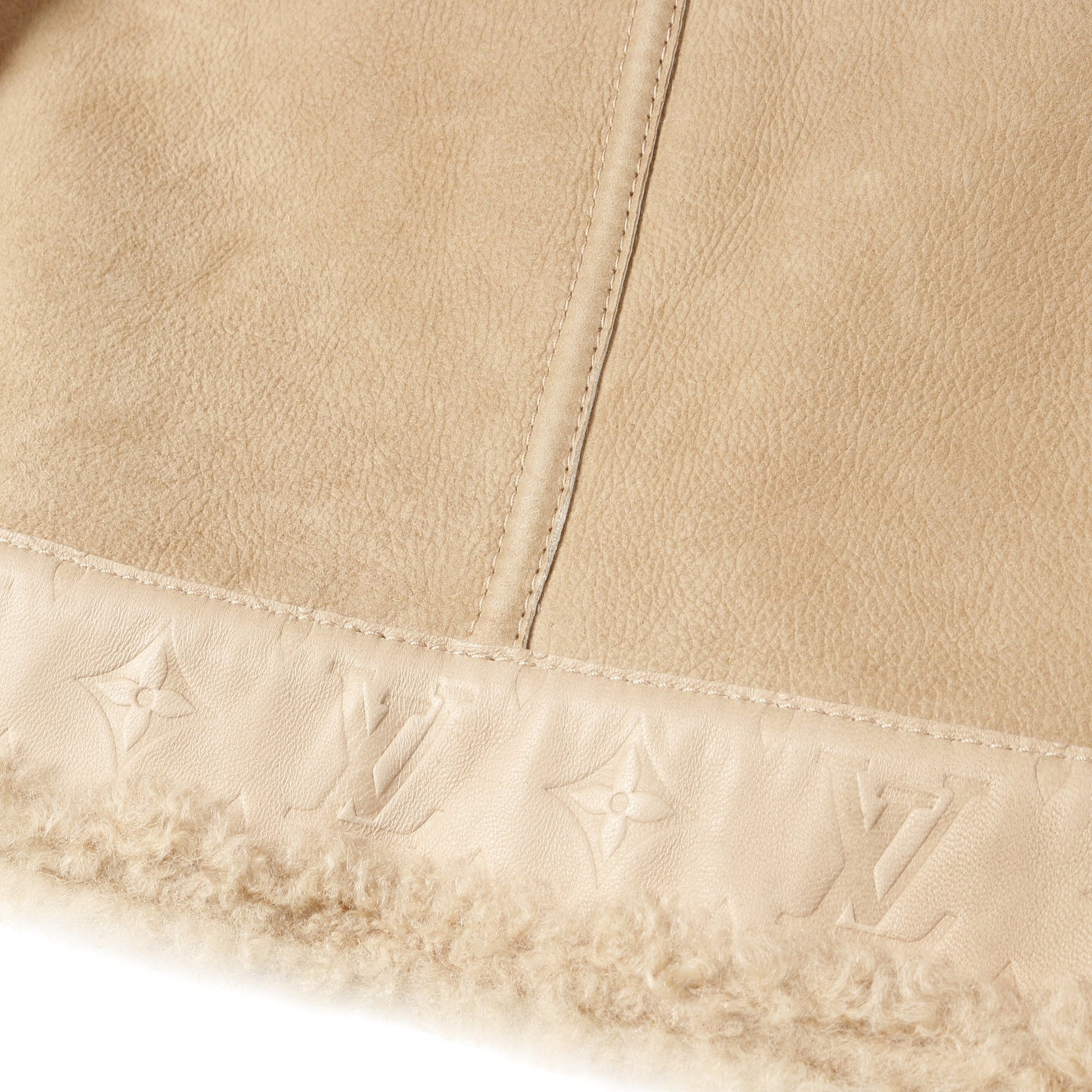 シアリングトラッカージャケット レザージャケット ラムレザー ベージュ ルイヴィトン アウター LOUIS VUITTON