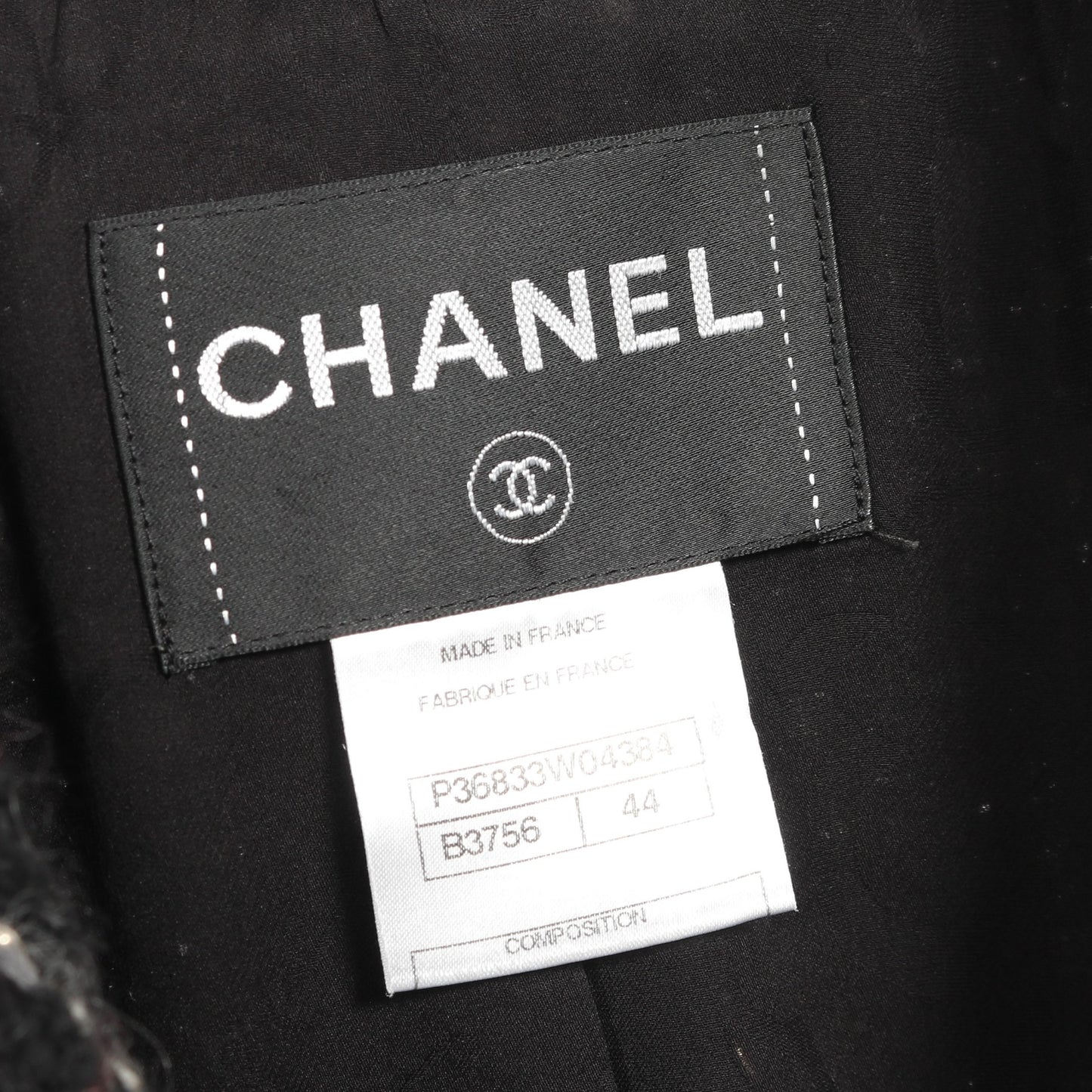 ココマークボタン ツイード コート ウール シルク ブラック マルチカラー シャネル アウター CHANEL