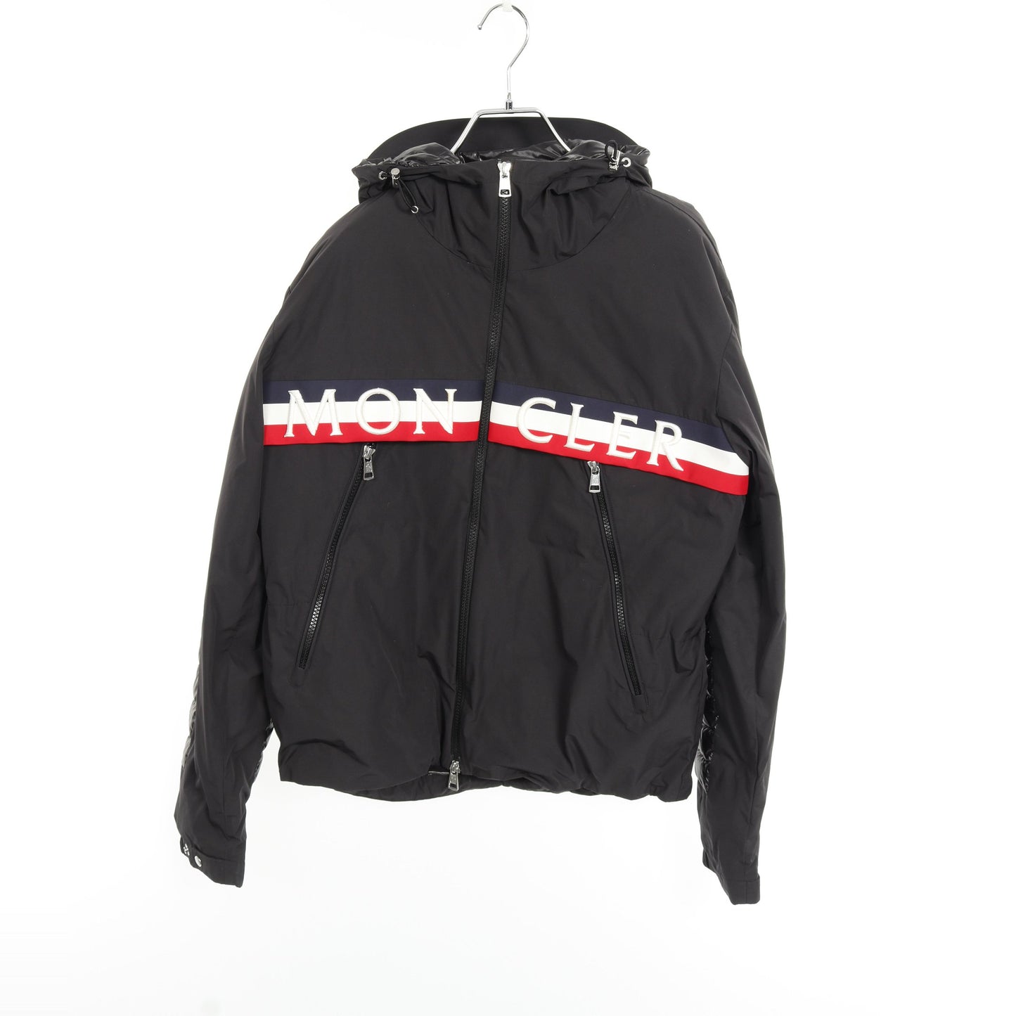 OLARGUES ダウンジャケット ブラック マルチカラー フード付き モンクレール アウター MONCLER