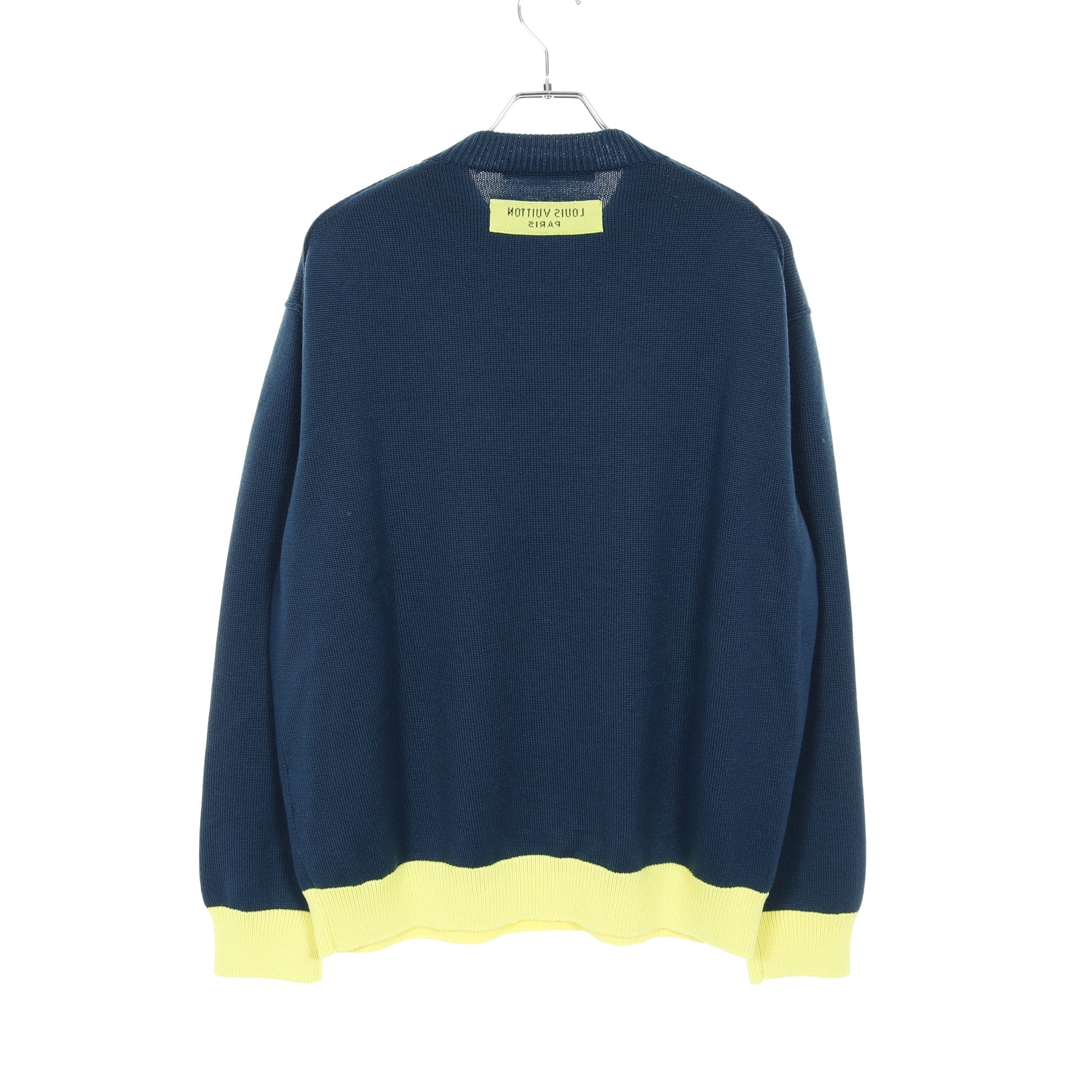 Louis Vuitton 青 クルーネックセーター ルイ・ヴィトン(LOUIS VUITTON)ルイ・ヴィトン インタルシアクルー