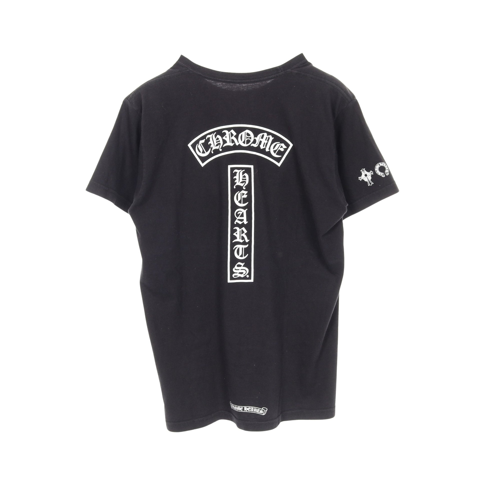 ホースシュー ポケット Tシャツ クルーネック 半袖 コットン ブラック  