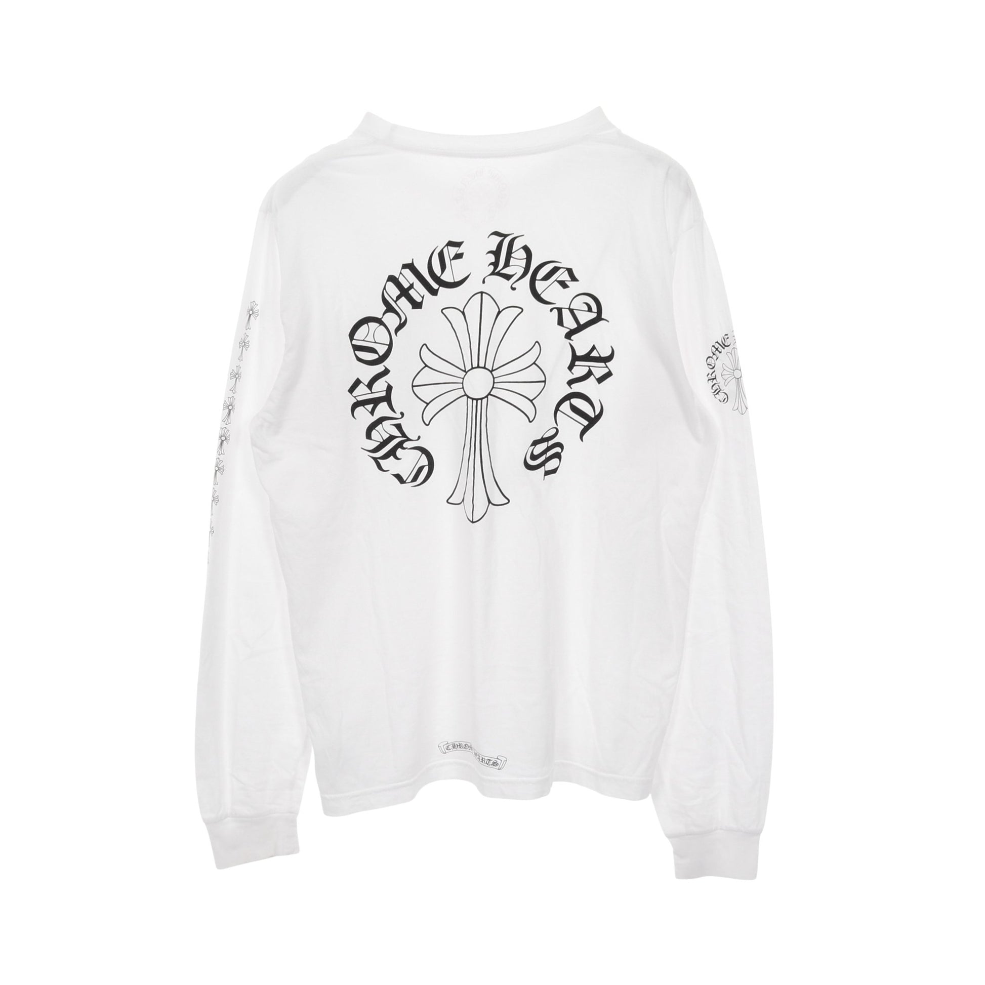 ネックロゴ CHクロス Tシャツ 長袖 コットン ホワイト クロムハーツ  