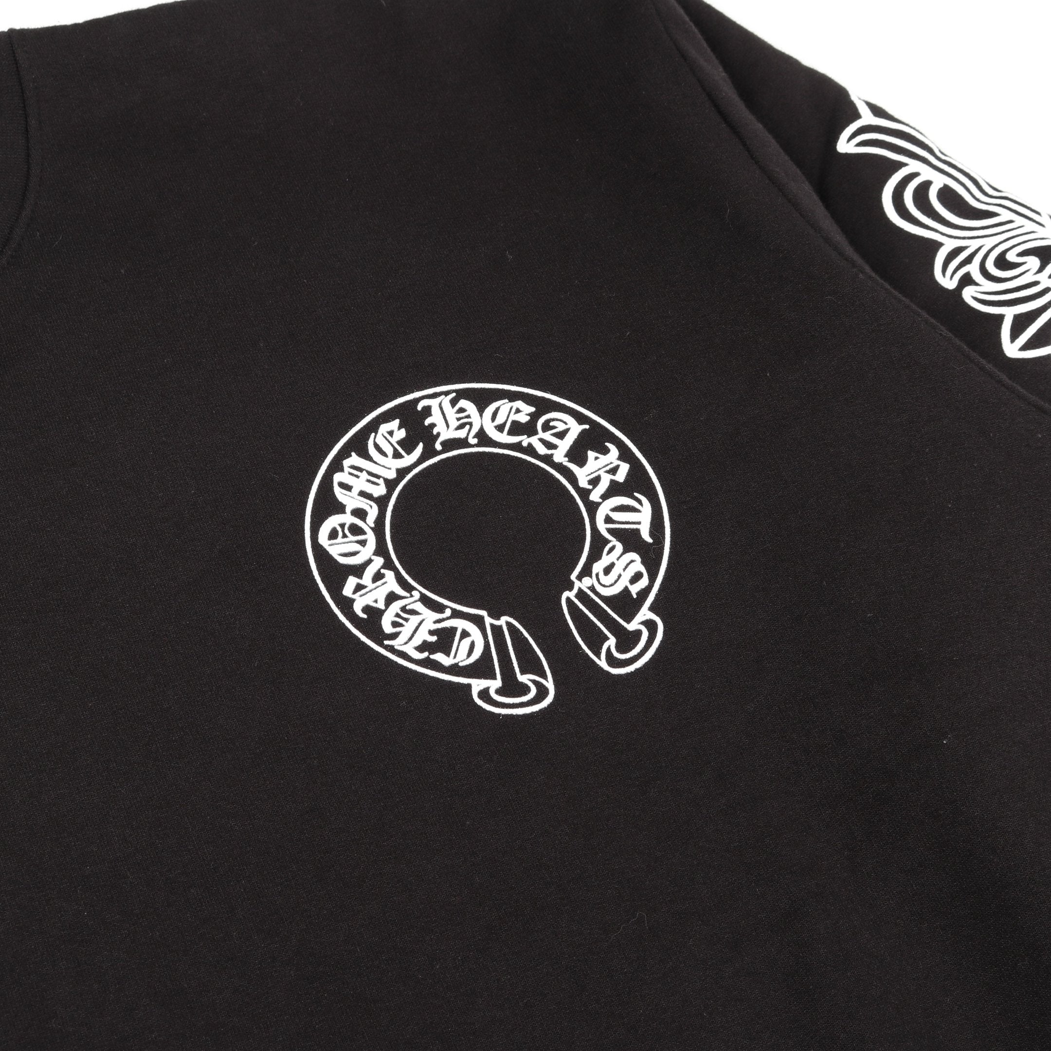 ホースシュー アームフローラルプリント スウェットシャツ コットン