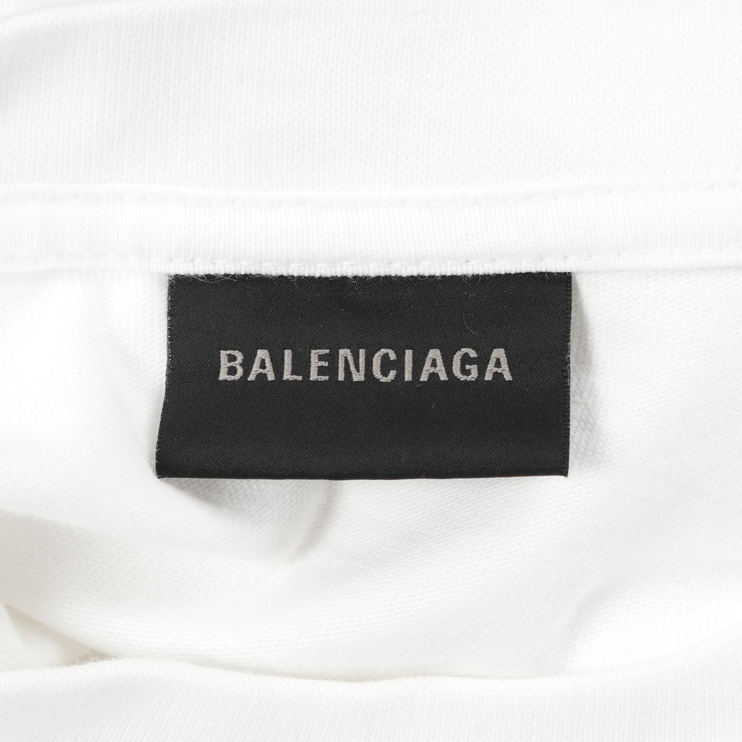 Hand Drawn BB Icon Tee Tシャツ ロゴプリント コットン ホワイト ダメージ加工 バレンシアガ トップス BALENCIAGA