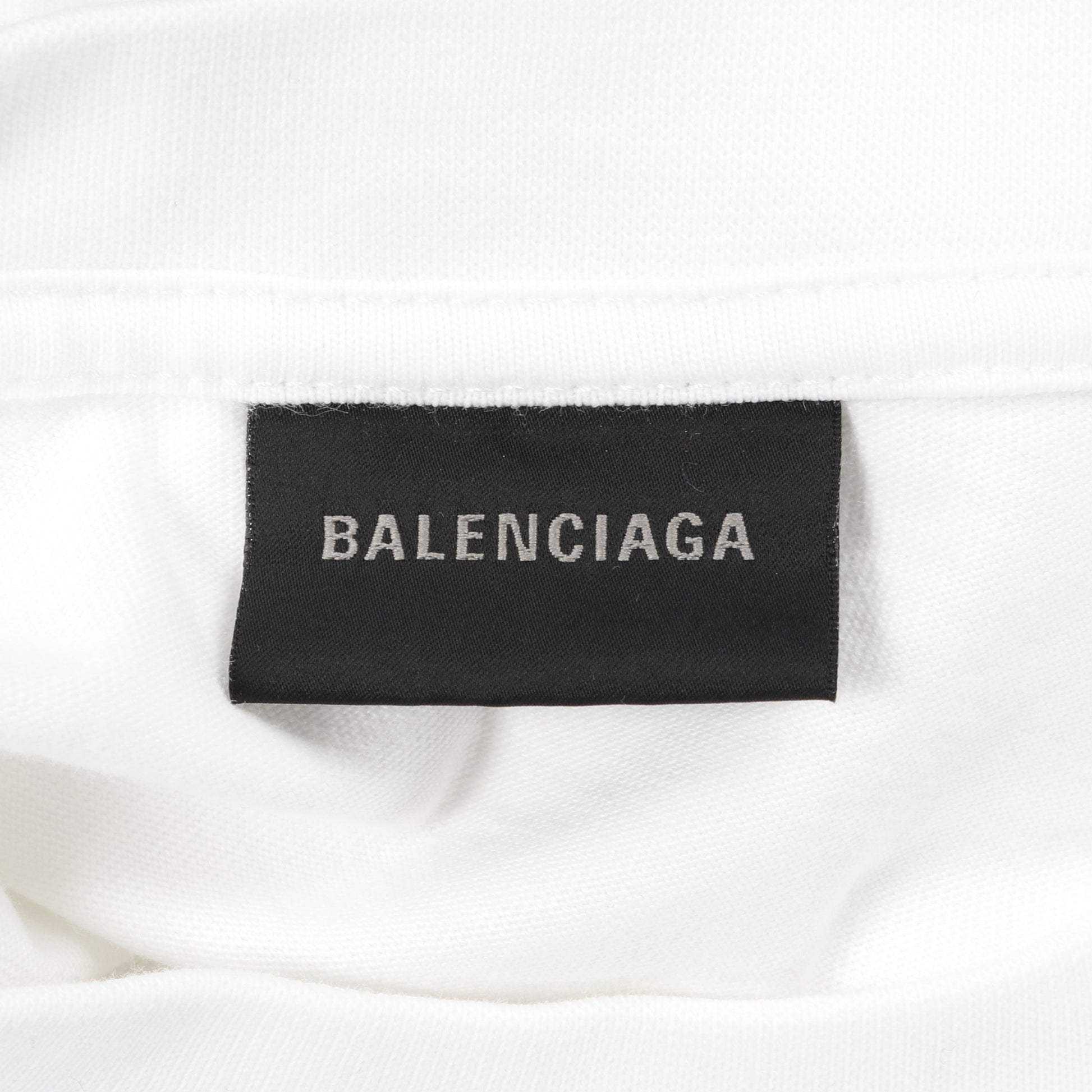 Hand Drawn BB Icon Tee Tシャツ ロゴプリント コットン ホワイト ダメージ加工 バレンシアガ トップス BALENCIAGA