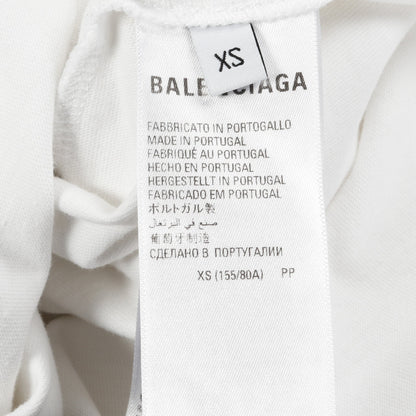Hand Drawn BB Icon Tee Tシャツ ロゴプリント コットン ホワイト ダメージ加工 バレンシアガ トップス BALENCIAGA
