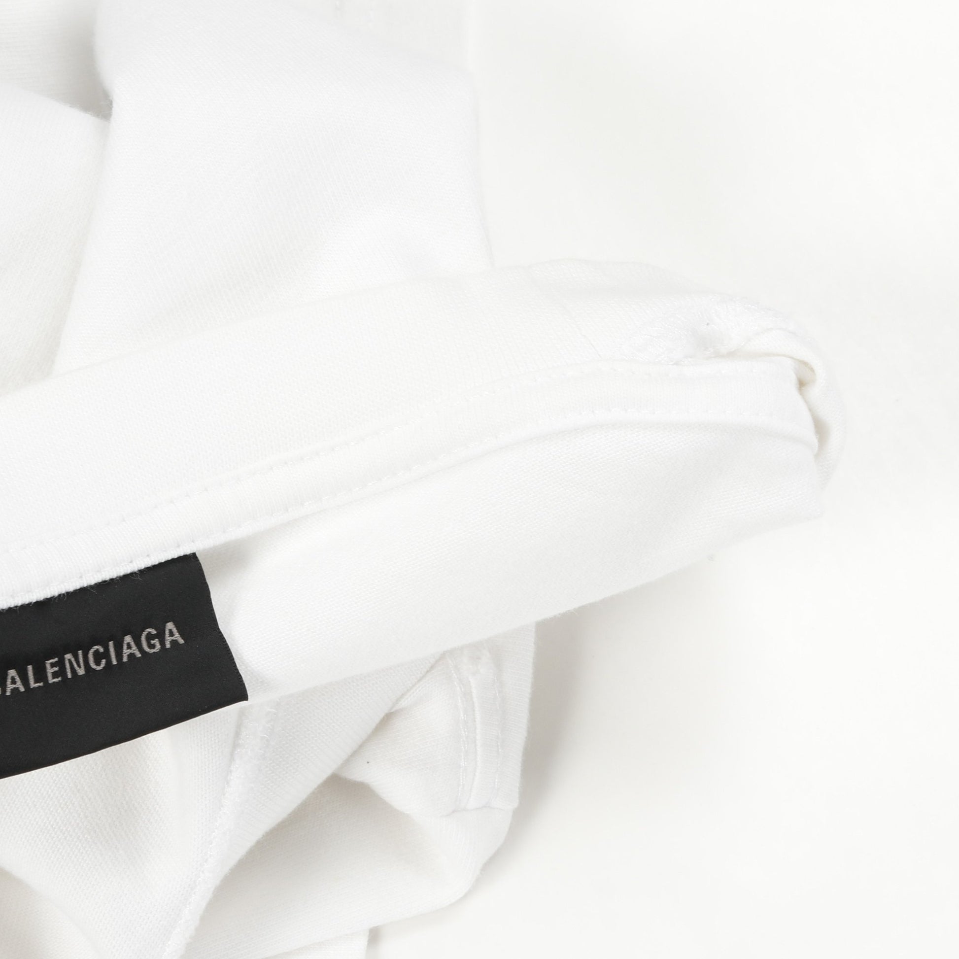 Hand Drawn BB Icon Tee Tシャツ ロゴプリント コットン ホワイト ダメージ加工 バレンシアガ トップス BALENCIAGA