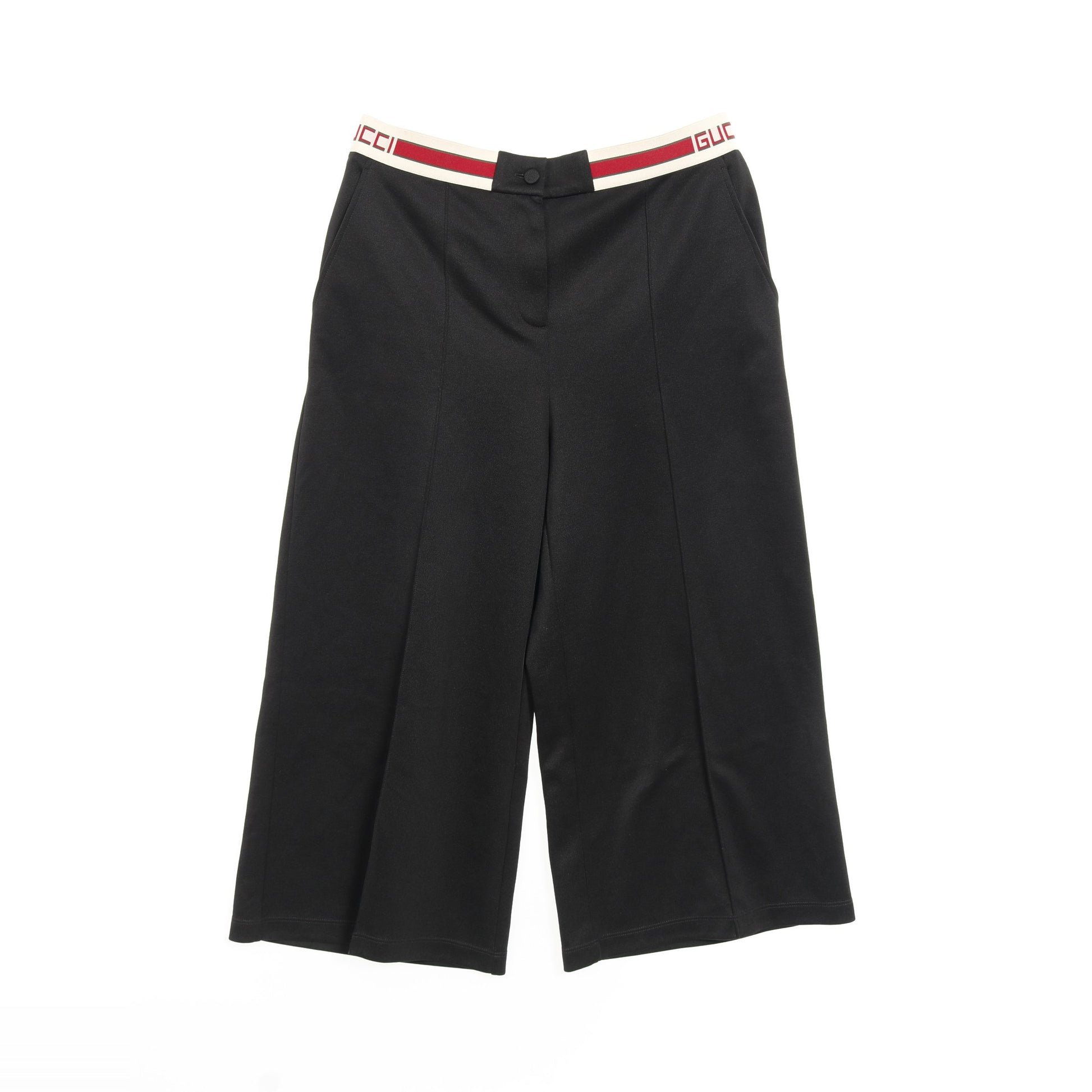 ロゴ ウェブ ジャージーパンツ イージーパンツ ワイドパンツ コットン ブラック マルチカラー グッチ ボトムス GUCCI