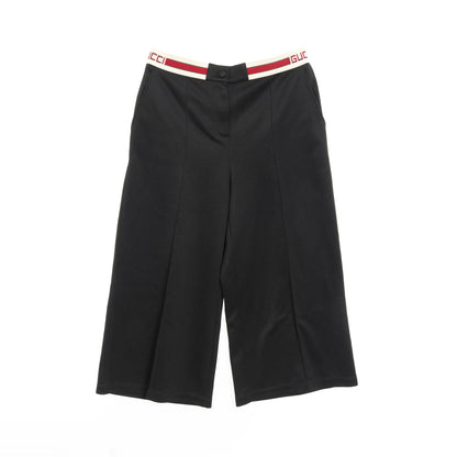 ロゴ ウェブ ジャージーパンツ イージーパンツ ワイドパンツ コットン ブラック マルチカラー グッチ ボトムス GUCCI
