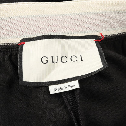 ロゴ ウェブ ジャージーパンツ イージーパンツ ワイドパンツ コットン ブラック マルチカラー グッチ ボトムス GUCCI