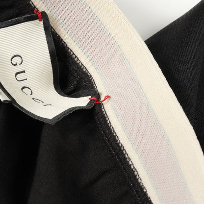 ロゴ ウェブ ジャージーパンツ イージーパンツ ワイドパンツ コットン ブラック マルチカラー グッチ ボトムス GUCCI