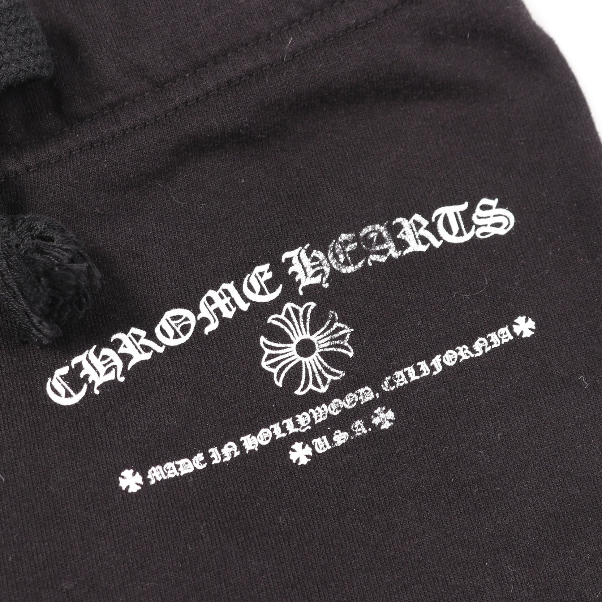 CHプラス FUCK YOU プリント スウェットパンツ コットン ブラック クロムハーツ ボトムス Chrome Hearts