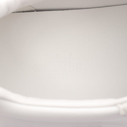 バウンシング スニーカー レザー スエード ホワイト ブラック エルメス シューズ HERMES