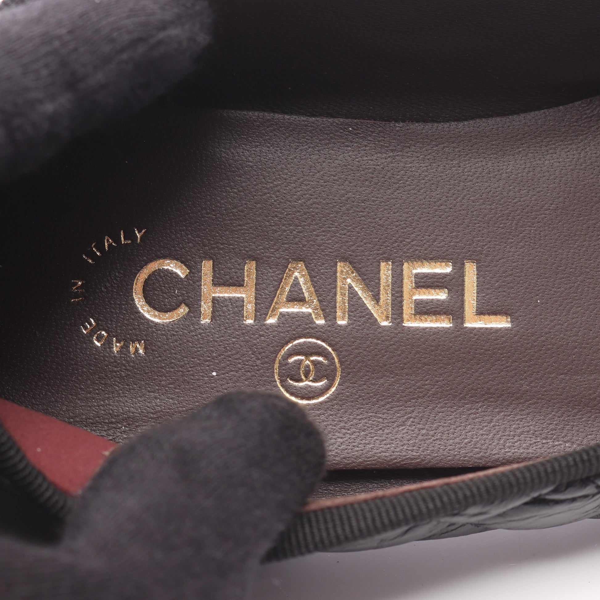 バレリーナ マトラッセ バレエシューズ レザー ブラック シャネル シューズ CHANEL