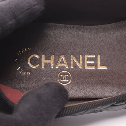 バレリーナ マトラッセ バレエシューズ レザー ブラック シャネル シューズ CHANEL