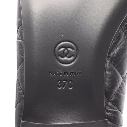 バレリーナ マトラッセ バレエシューズ レザー ブラック シャネル シューズ CHANEL