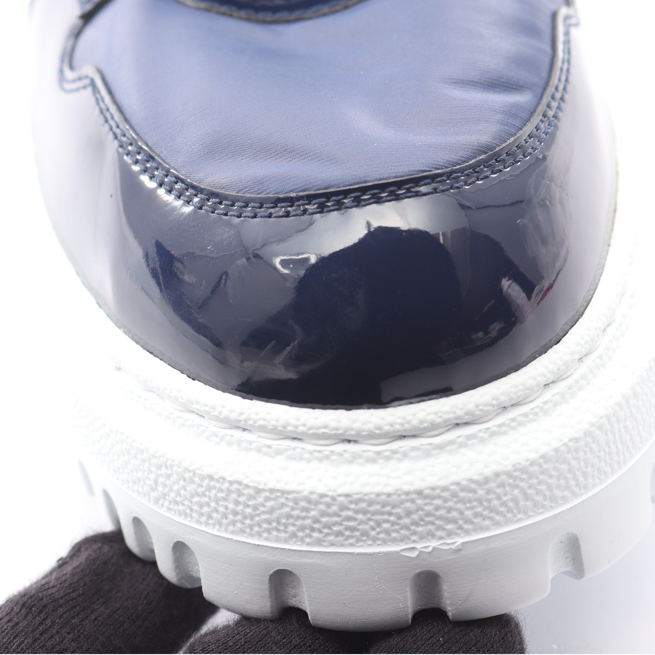 D-Player Dプレイヤー ハイカットスニーカー ナイロン エナメルレザー