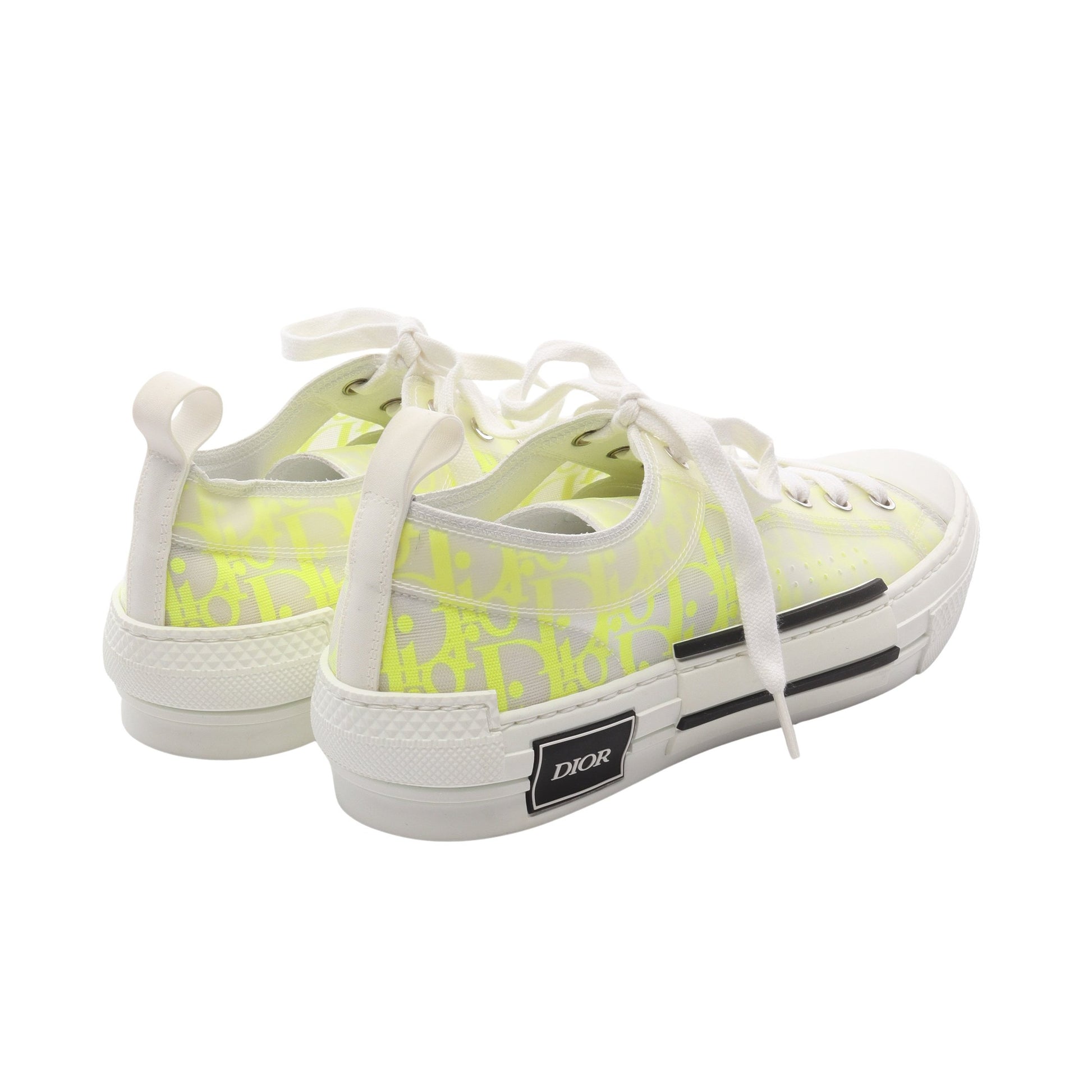 B23 ロートップスニーカー オブリーク スニーカー ファブリック ラバー ホワイト イエローグリーン ディオールオム シューズ Dior HOMME