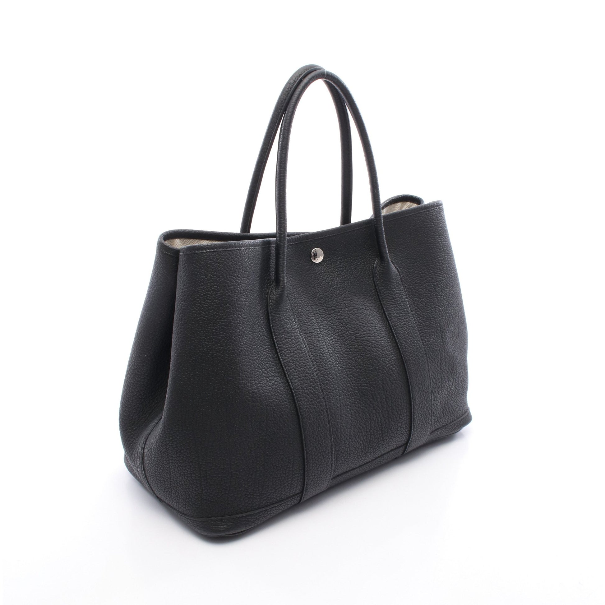 ガーデンパーティPM ハンドバッグ トートバッグ ネゴンダ ブラック シルバー金具 U刻印 エルメス バッグ HERMES