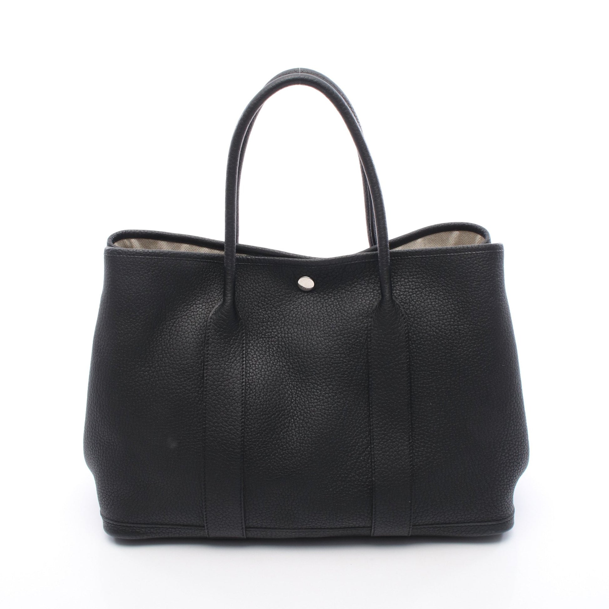 ガーデンパーティPM ハンドバッグ トートバッグ ネゴンダ ブラック シルバー金具 U刻印 エルメス バッグ HERMES