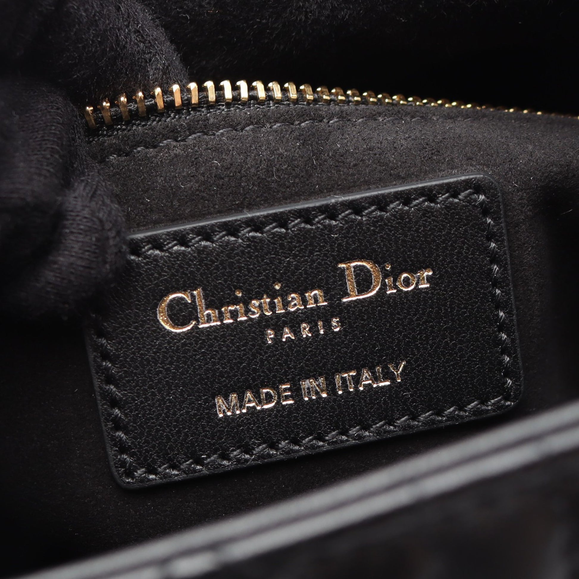 LADY DIOR ミディアムバッグ カナージュ ハンドバッグ レザー ブラック 2WAY クリスチャンディオール バッグ Christian Dior