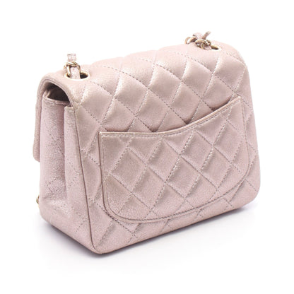 ミニマトラッセ チェーンショルダーバッグ レザー ライトピンク ゴールド金具 シャネル バッグ CHANEL