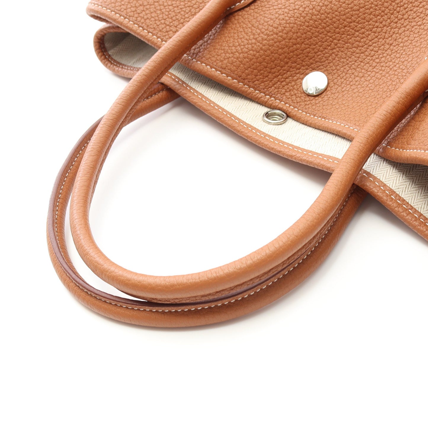 ガーデンパーティPM ゴールド ハンドバッグ トートバッグ ネゴンダ ブラウン シルバー金具 X刻印 エルメス バッグ HERMES