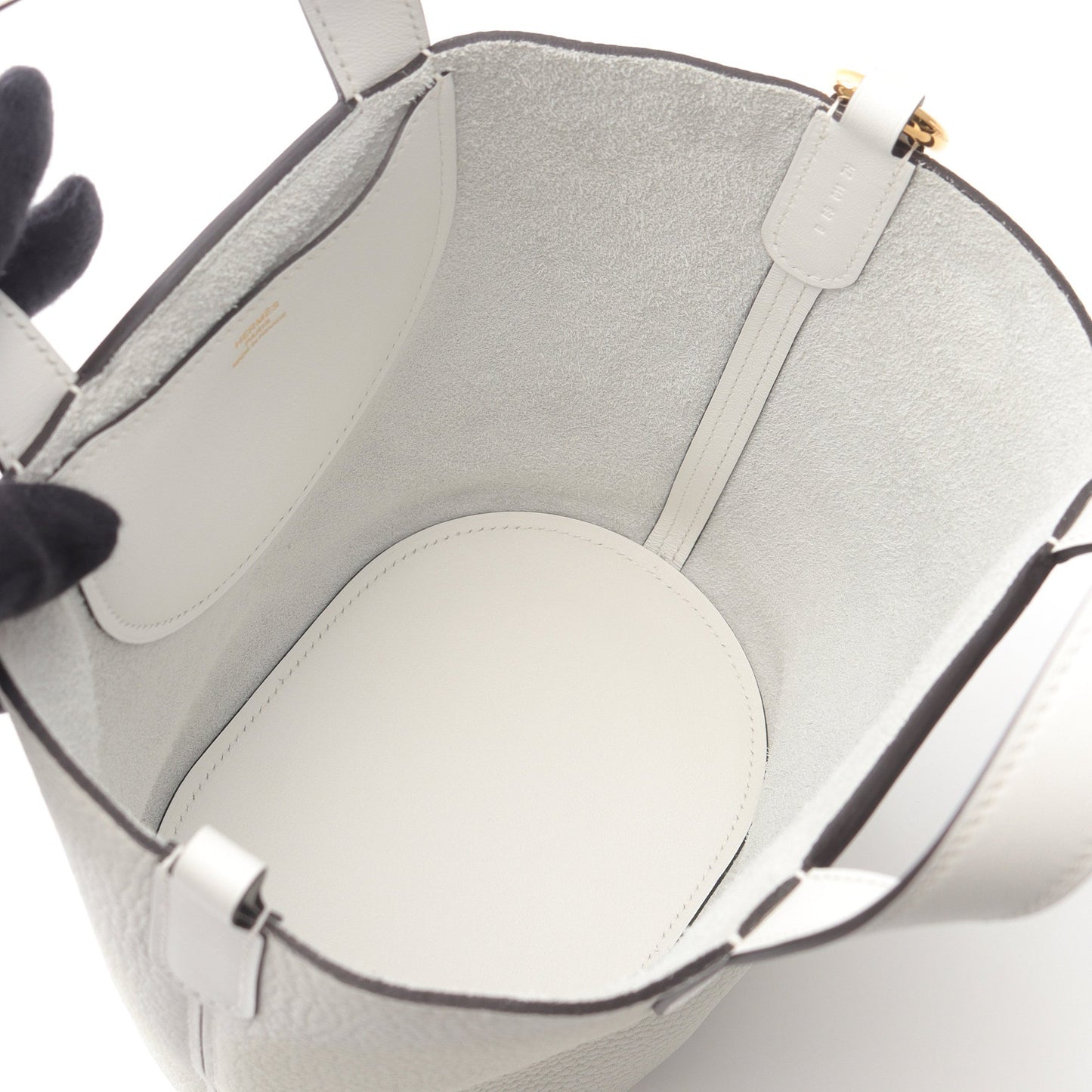 インザループ18 ニューホワイト ハンドバッグ トリヨンクレマンス ホワイト ゴールド金具 B刻印 エルメス バッグ HERMES