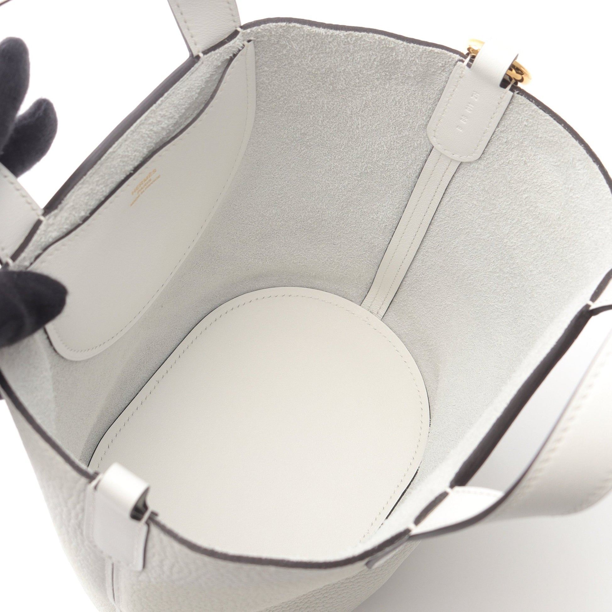 インザループ18 ニューホワイト ハンドバッグ トリヨンクレマンス ホワイト ゴールド金具 B刻印 エルメス バッグ HERMES