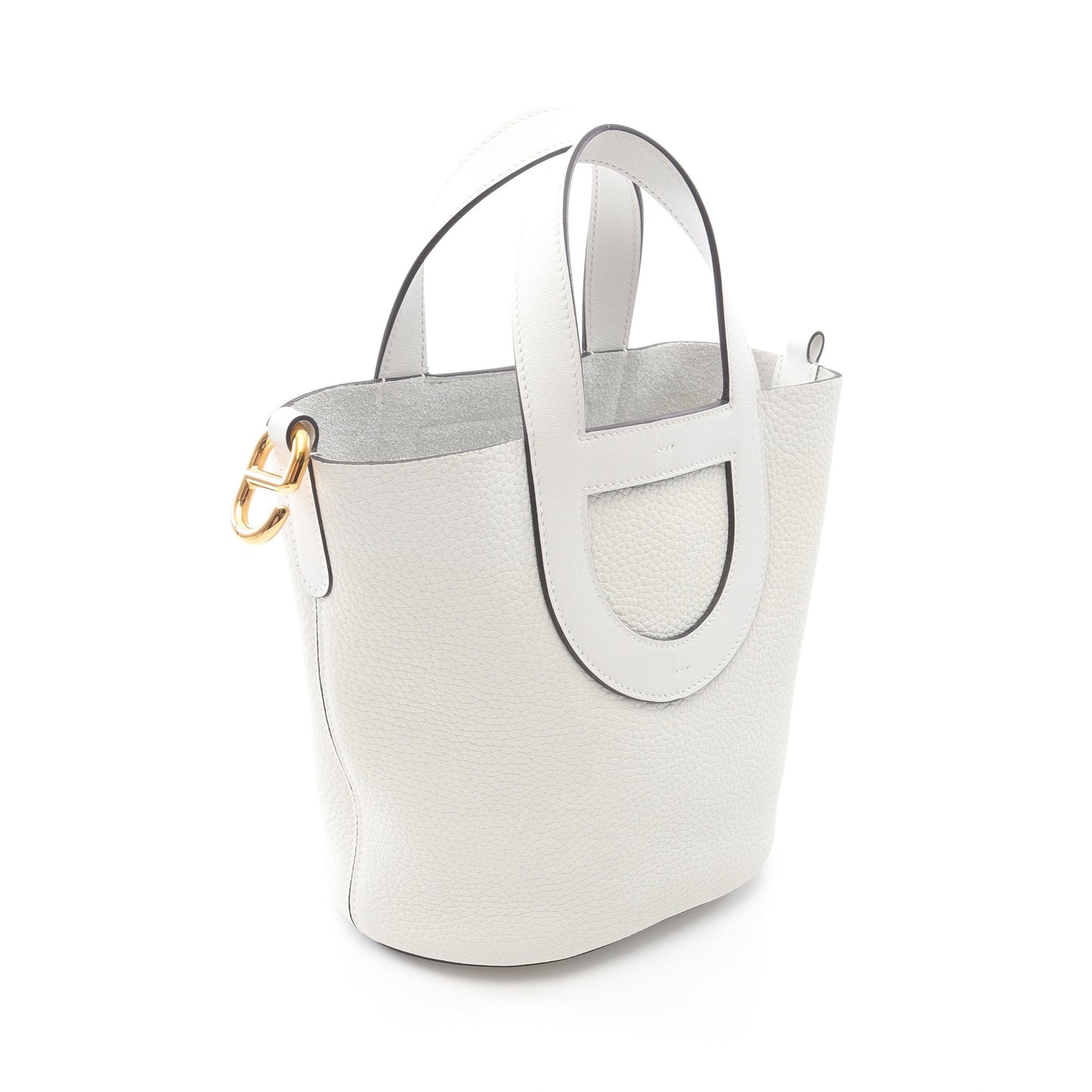 インザループ18 ニューホワイト ハンドバッグ トリヨンクレマンス ホワイト ゴールド金具 B刻印 エルメス バッグ HERMES