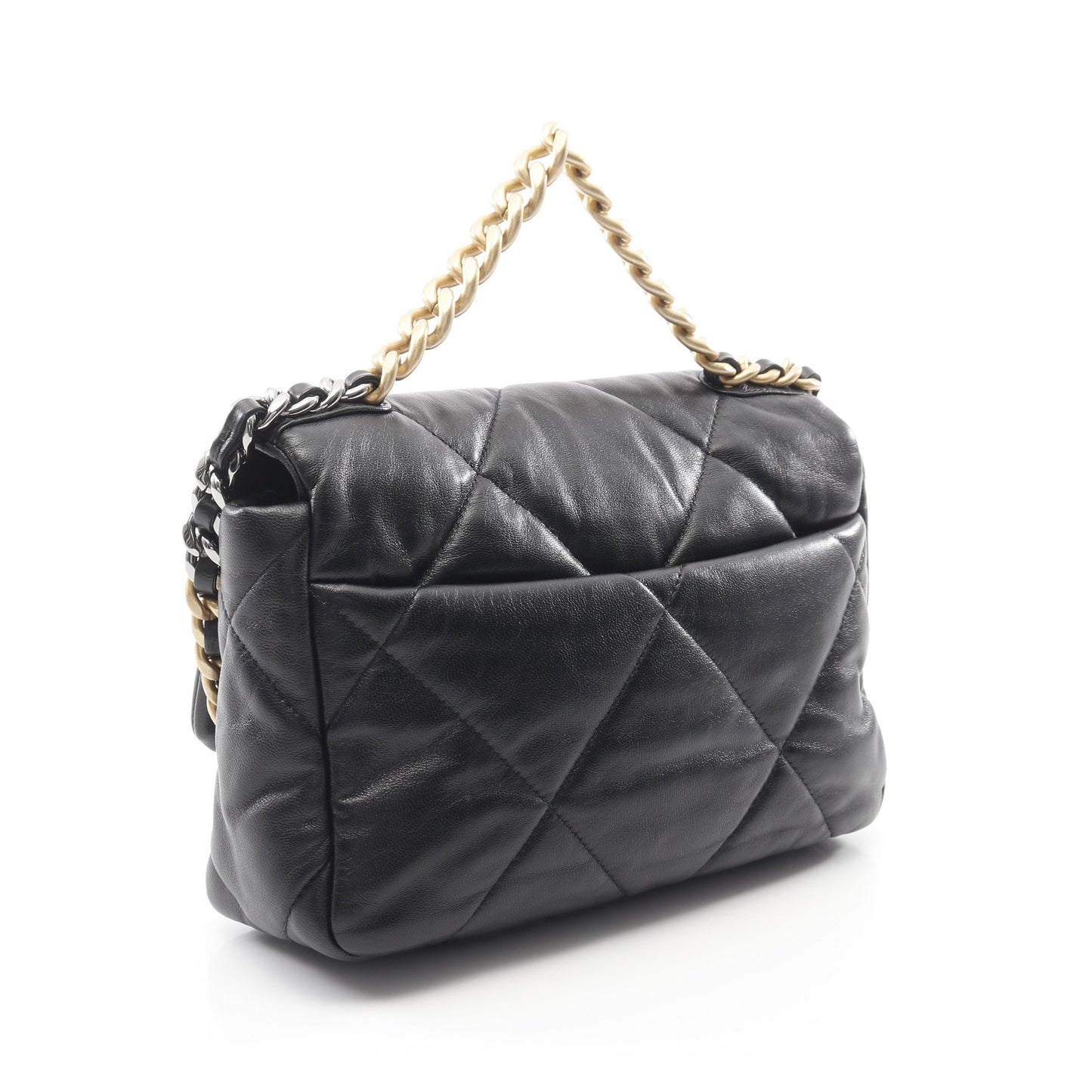19 ディズヌフ マトラッセ チェーンショルダーバッグ ラムスキン ブラック コンビ金具 2WAY シャネル バッグ CHANEL