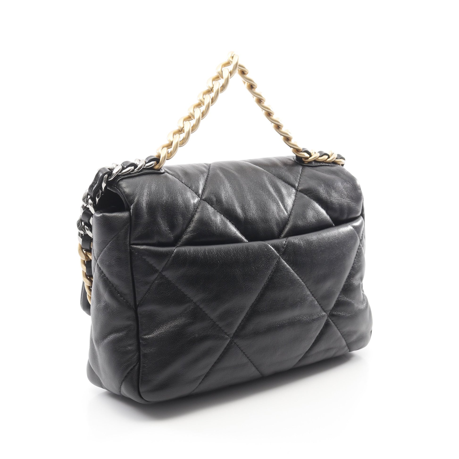 19 ディズヌフ マトラッセ チェーンショルダーバッグ ラムスキン ブラック コンビ金具 2WAY シャネル バッグ CHANEL