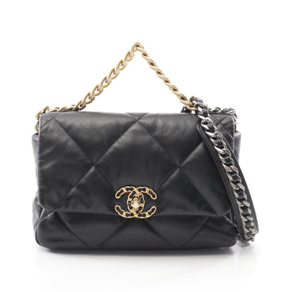 19 ディズヌフ マトラッセ チェーンショルダーバッグ ラムスキン ブラック コンビ金具 2WAY シャネル バッグ CHANEL